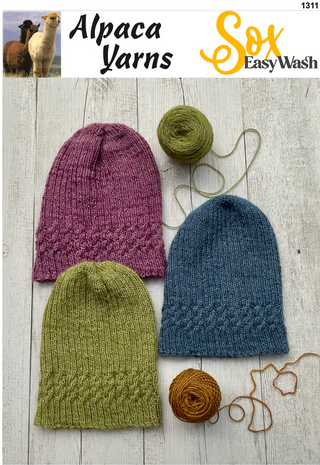 Cable and Rib Beanie Pattern 1311