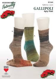 Rib Cuff Sock Pattern N1365