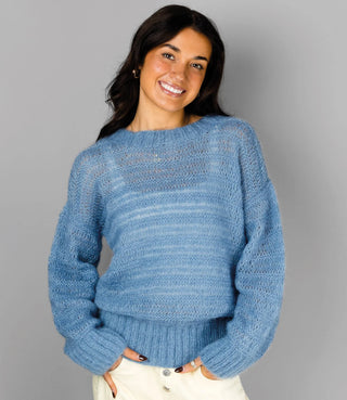 Open Knit Sweater Pattern 1416