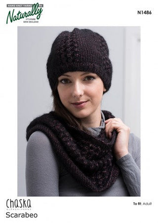 Textured Hat and Cowl Pattern N1486