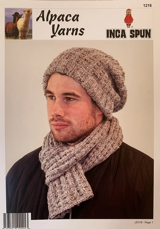 Textured Beanie and Scarf Pattern 1216