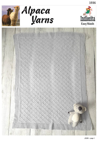 Knit Baby Blanket Pattern 1936