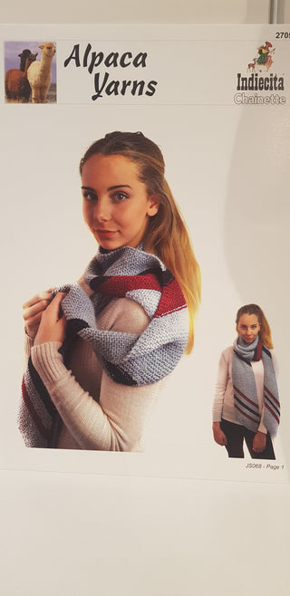 Striped Angular Scarf Pattern 2705