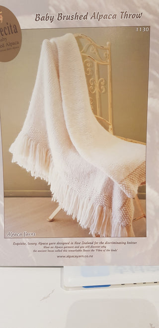 Baby Brushed Alpaca Throw Pattern 1130
