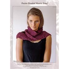 Beaded Heart Scarf 2407