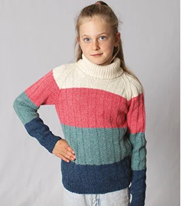 Child's Stripe Raglan Sweater Pattern 2640