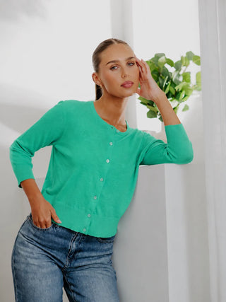 Cardi Cropped 3/4 Sleeve