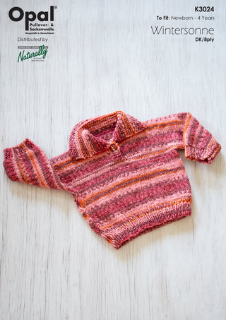 Child's Button Neck Sweater Pattern K3024