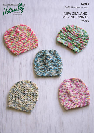 Child's Beanie Patterns K3062