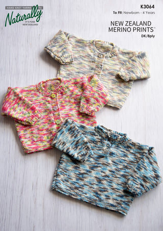 Child's Sweater and Cardigan Pattern K3064