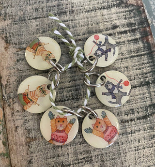 Knitting Stitch Markers (Set of 6)