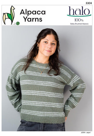 Casual Stripe Sweater  3304 Halo DK Digital PDF
