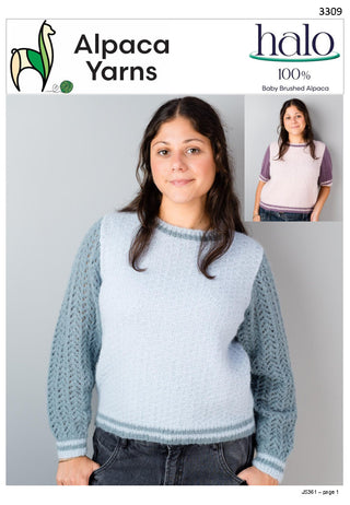 Two Colour Texture Top and Sweater 3309 Halo DK Digital PDF