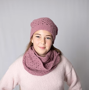 Crocheted Halo Hat and Cowl Pattern 3315