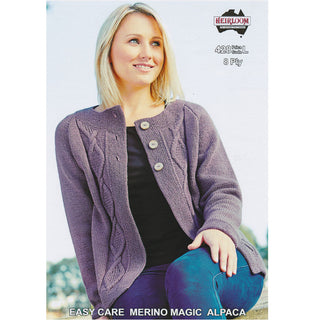 Cable Accent Cardigan Pattern 428