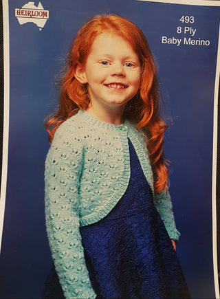 Child's Bolero Cardigan Pattern 493