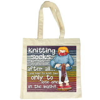 Cotton Canvas Knitting & Project Tote Bag