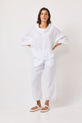 Hemp Funnel Neck Blouse