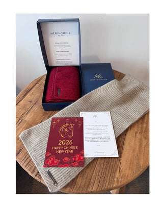 Chinese New Year Ribbed Scarf Gift Box