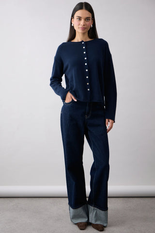 Reverse Button Cardi