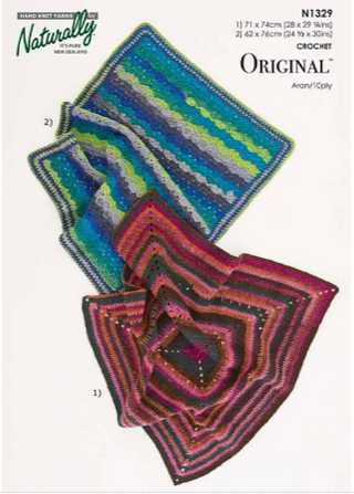 Two Crochet Baby Blanket Patterns N1329