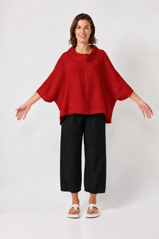 Hemp Funnel Neck Blouse