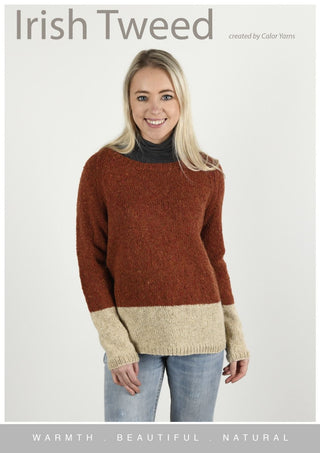 Two Tone Sweater Pattern CY123