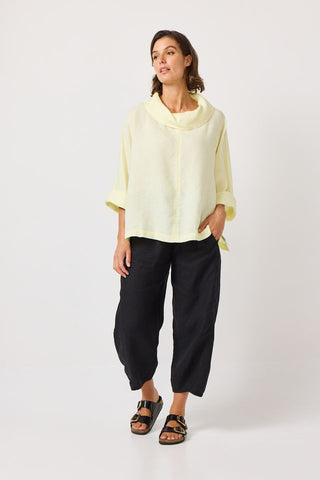 Hemp Funnel Neck Blouse