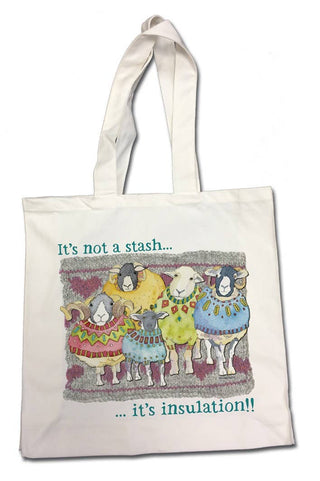 Cotton Canvas Knitting & Project Tote Bag