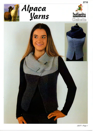 Garter Stitch Two Tone Vest 2710