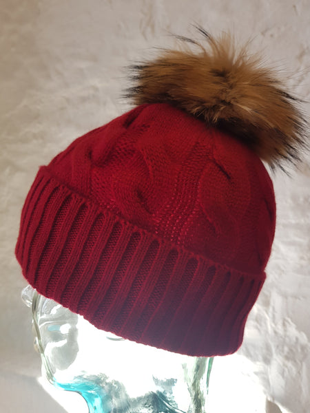 Cashmere Pom Pom Hat