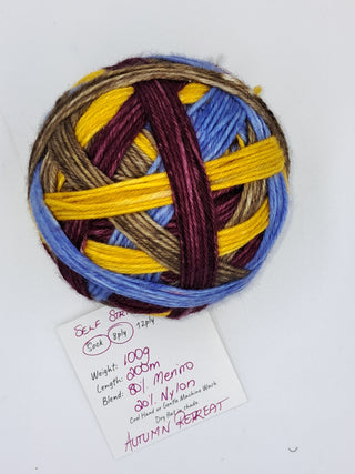 Self Striping Sock Yarn 8 Ply