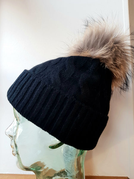 Cashmere Pom Pom Hat