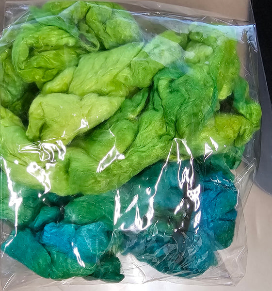 Mulberry Silk Noil 20g Blue/Green