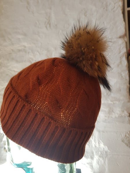 Cashmere Pom Pom Hat