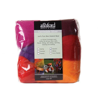 Corriedale Sliver Pack 7 colours