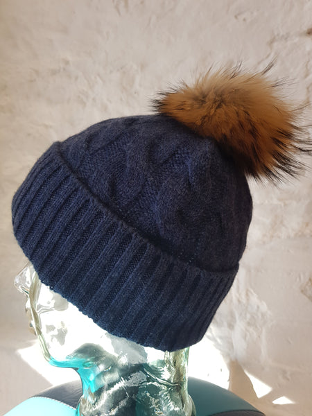 Cashmere Pom Pom Hat