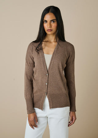 Edith V Neck Jersey Cardigan