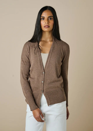Edith V Neck Jersey Cardigan