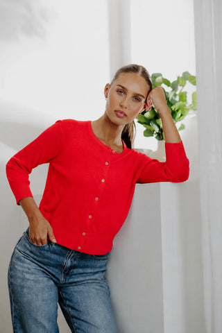 Cardi Cropped 3/4 Sleeve