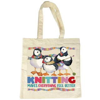 Cotton Canvas Knitting & Project Tote Bag