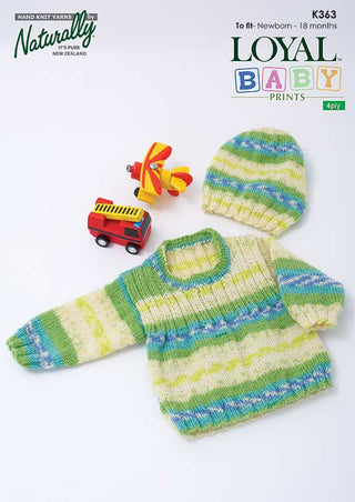 Baby Sweater and Hat Pattern K363