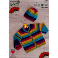 Baby Raglan Cardigan and Hat Pattern K376