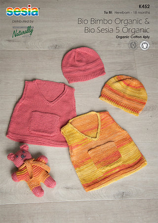 Baby Vest, Hat and Teddy Pattern K452