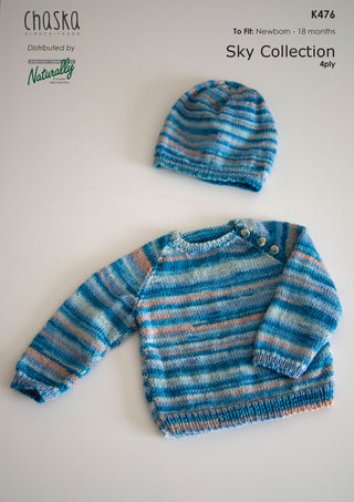 Baby Sweater and Hat Pattern K476