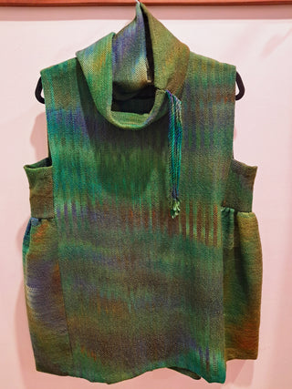 Hand Woven Top with cowl