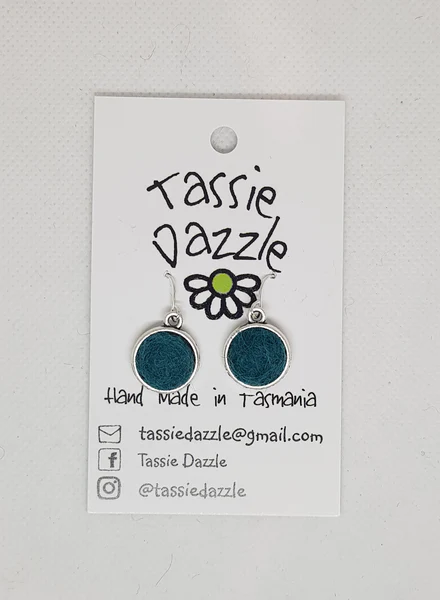 Tassie Dazzle Felt Button Earring