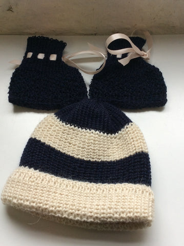 Jenmark Alpaca Baby Shoes + Hat Set