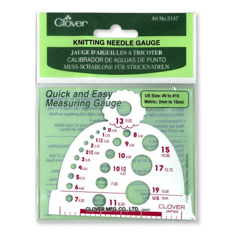 Clover Knitting Needle Gauge