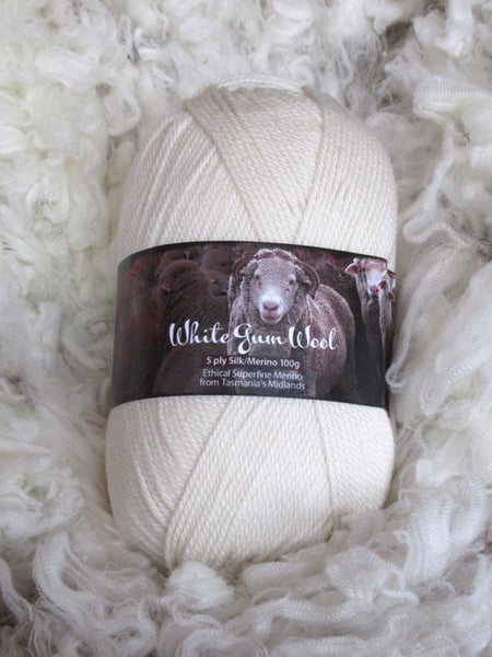 White Gum Wool Silk/Merino